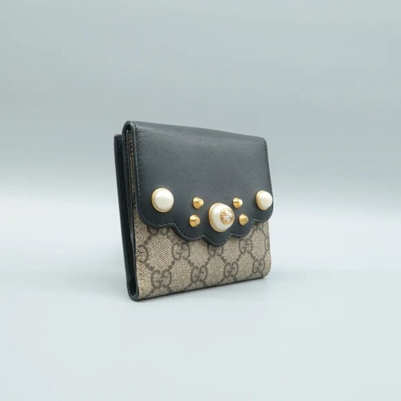 100% Authentic GUCCI Brown Canvas Wallet 120-062324 - Picture 3 of 12